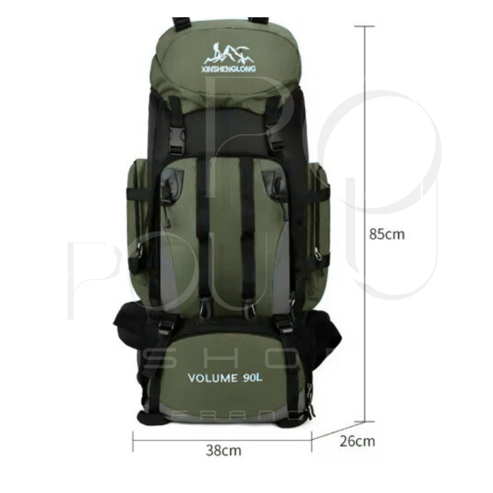 Sac à Dos 90L ARMY | Camping & Randonnée | POUPOU Shop