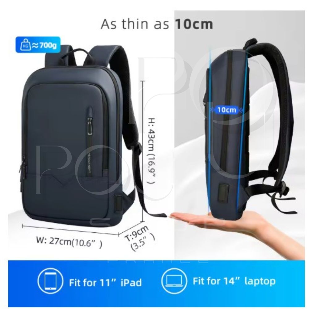 Sac à Dos d'Affaires HK15.6 | Étanche & USB | POUPOU Shop
