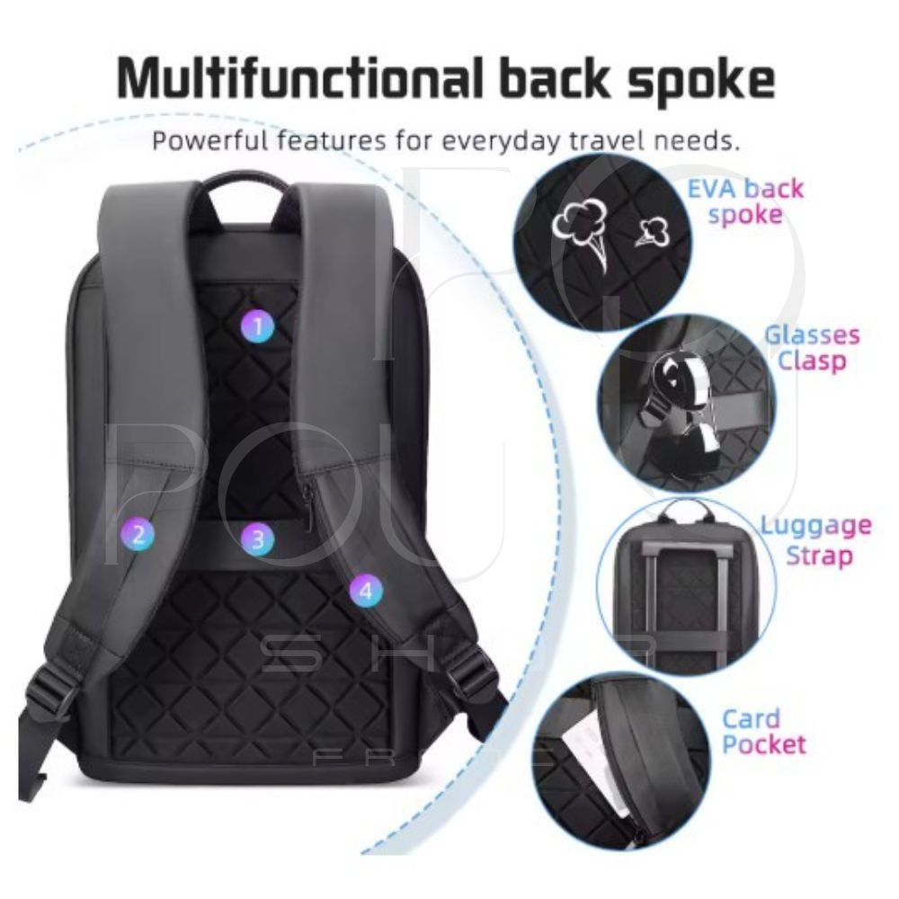 Sac à Dos d'Affaires HK15.6 | Étanche & USB | POUPOU Shop
