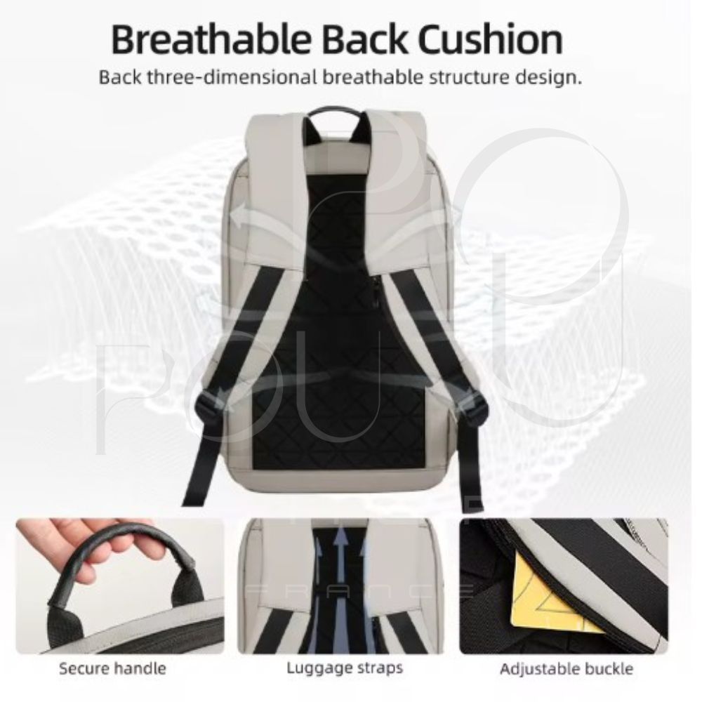 Sac à Dos d'Affaires HK15.6 | Étanche & USB | POUPOU Shop