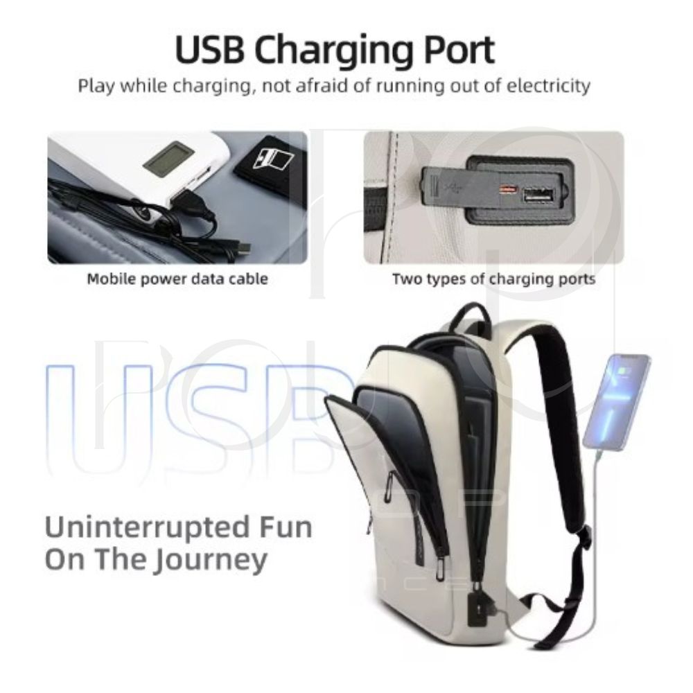 Sac à Dos d'Affaires HK15.6 | Étanche & USB | POUPOU Shop