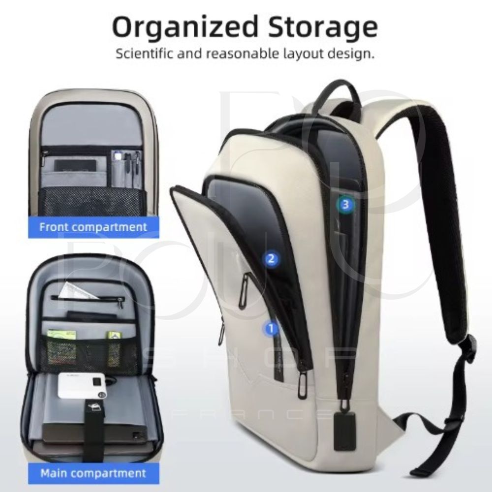 Sac à Dos d'Affaires HK15.6 | Étanche & USB | POUPOU Shop