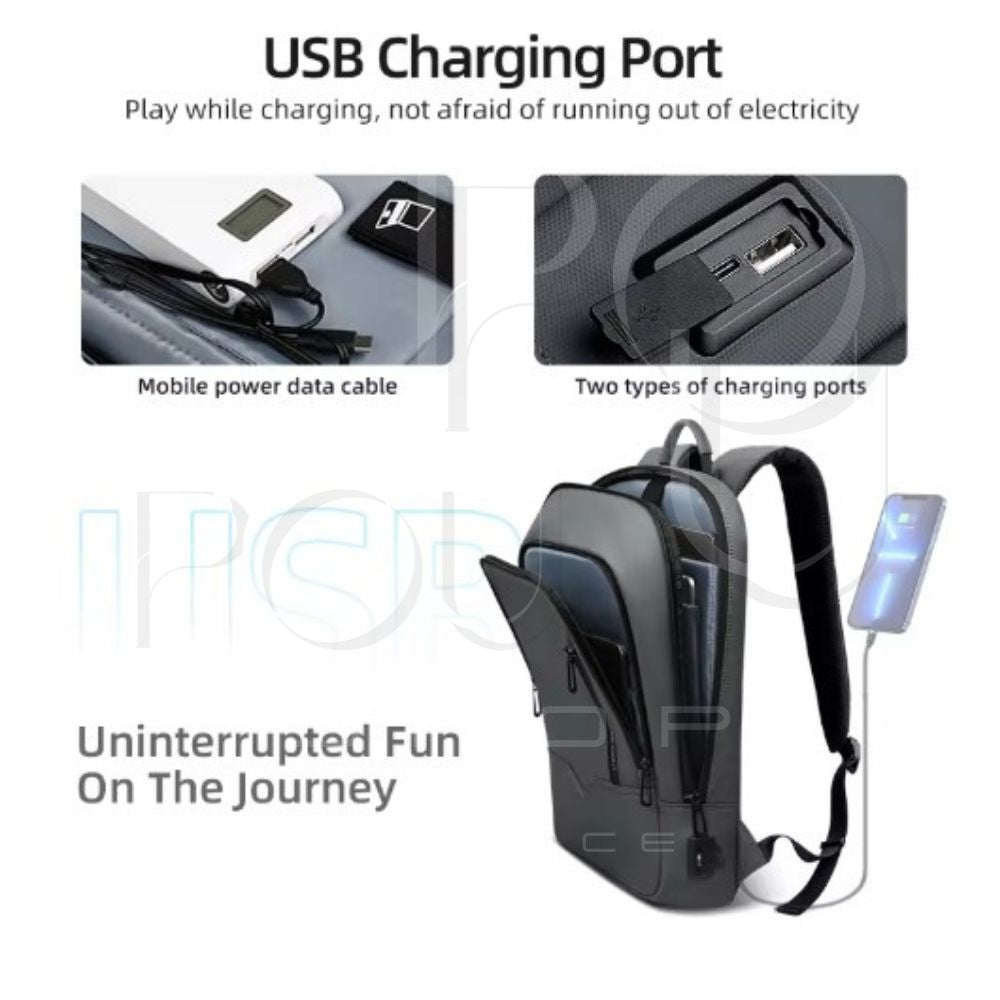 Sac à Dos d'Affaires HK15.6 | Étanche & USB | POUPOU Shop