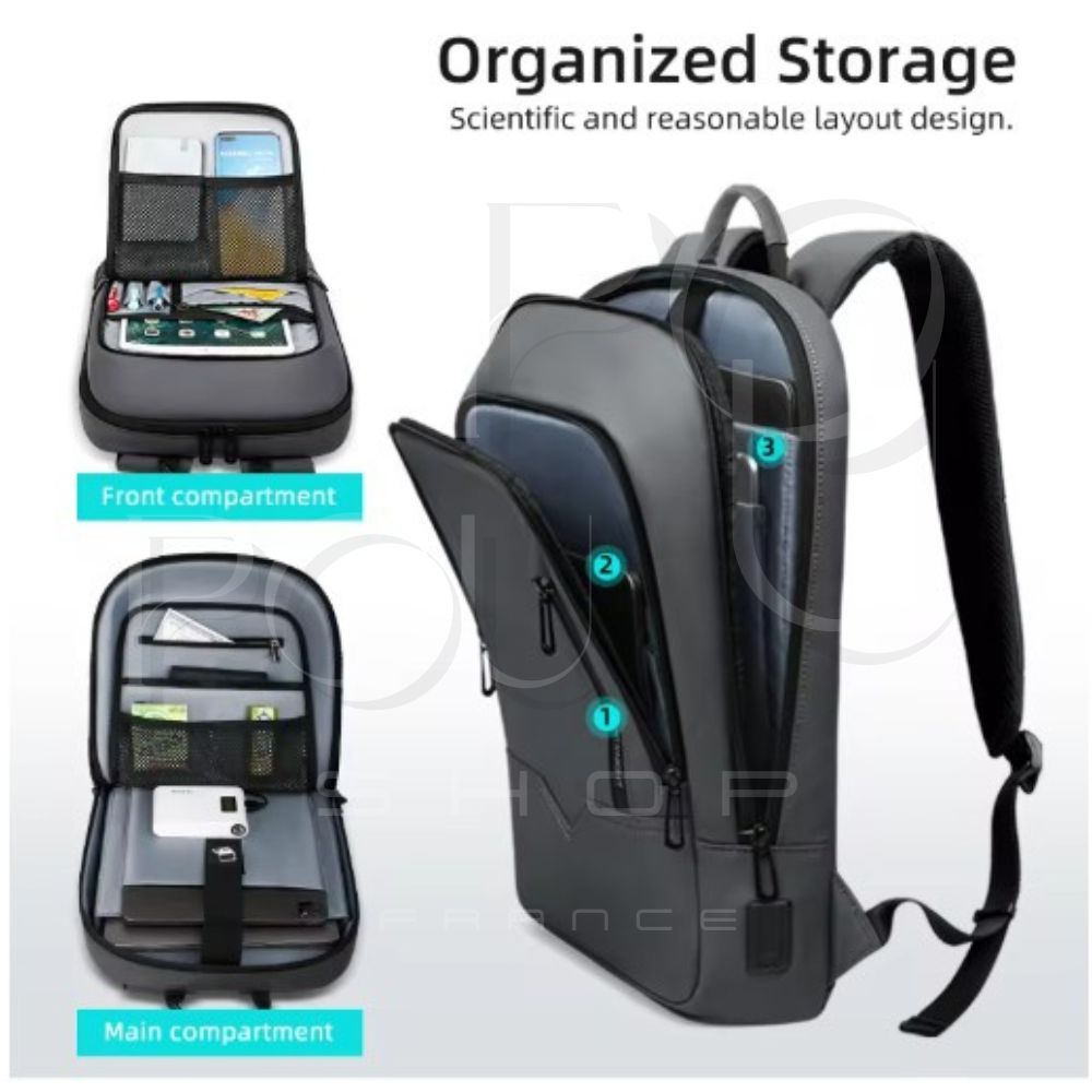 Sac à Dos d'Affaires HK15.6 | Étanche & USB | POUPOU Shop