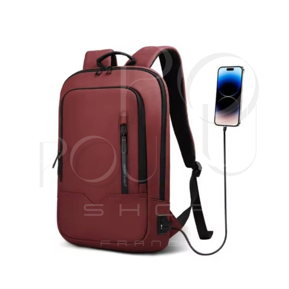 Sac à Dos d'Affaires HK15.6 | Étanche & USB | POUPOU Shop