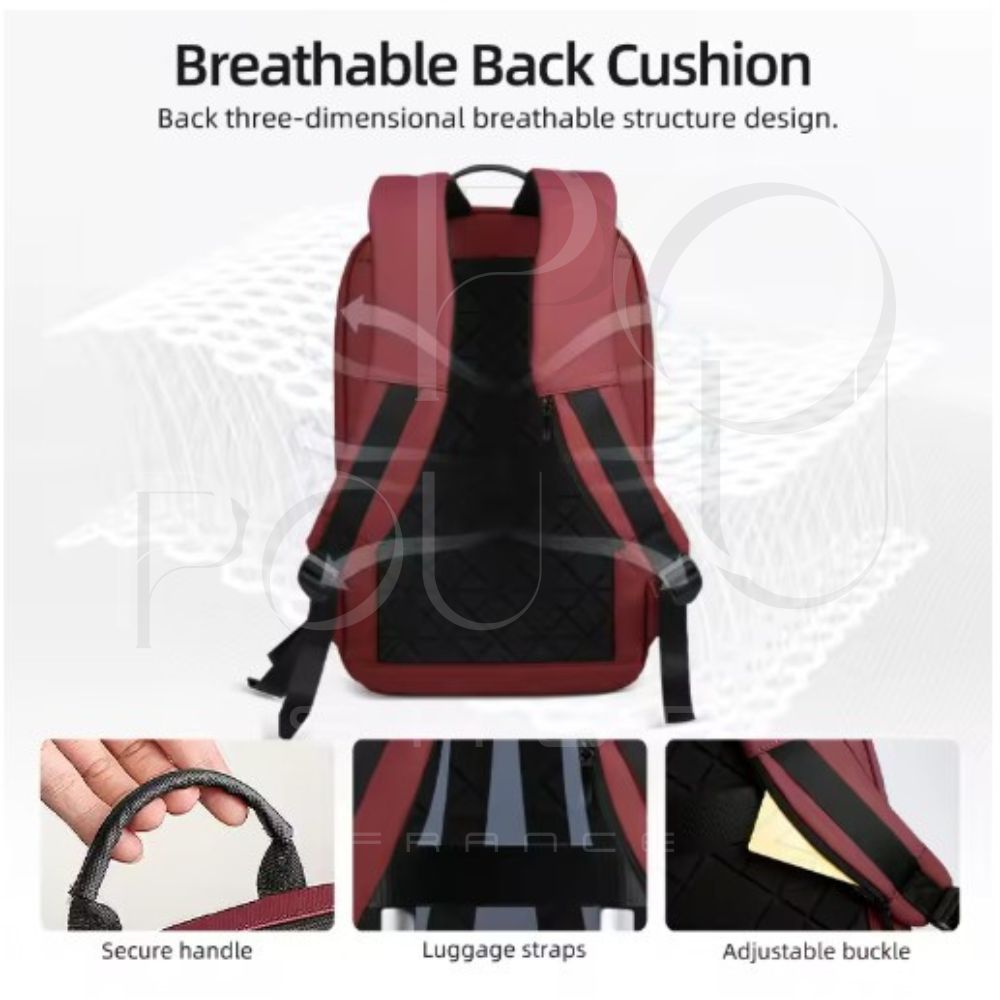 Sac à Dos d'Affaires HK15.6 | Étanche & USB | POUPOU Shop