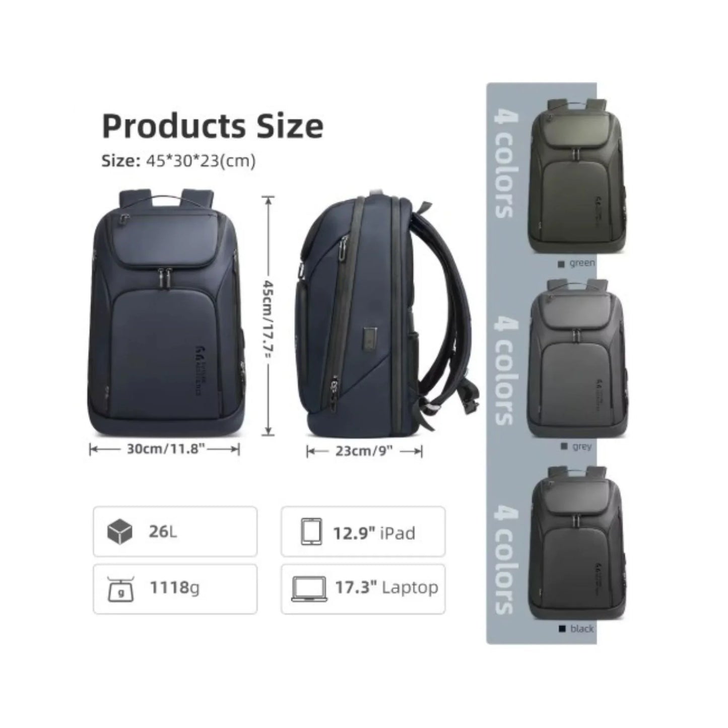 Sac à Dos d'Affaires HK | Étanche & USB | POUPOU Shop