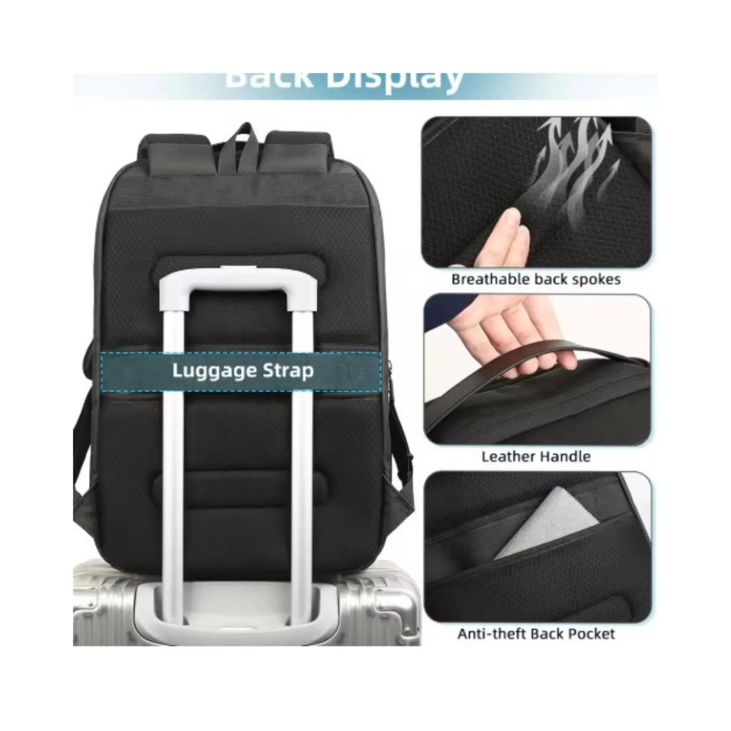 Sac à Dos d'Affaires HK | Étanche & USB | POUPOU Shop