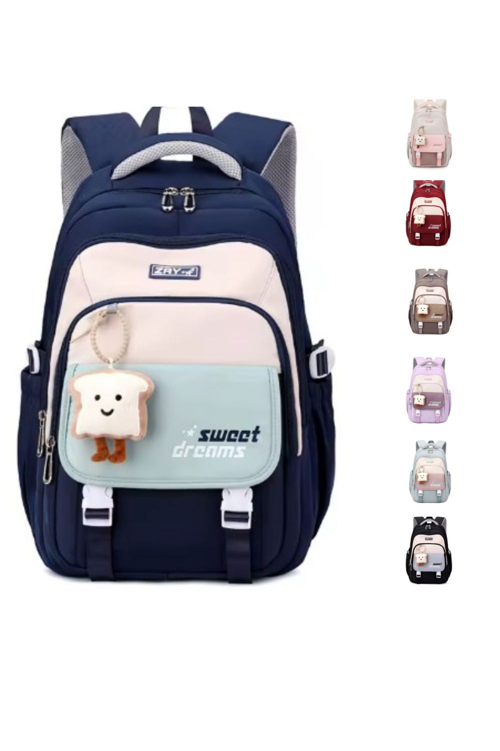 Sac à Dos d'école ZRY | Léger & Grande Capacité | POUPOU Shop
