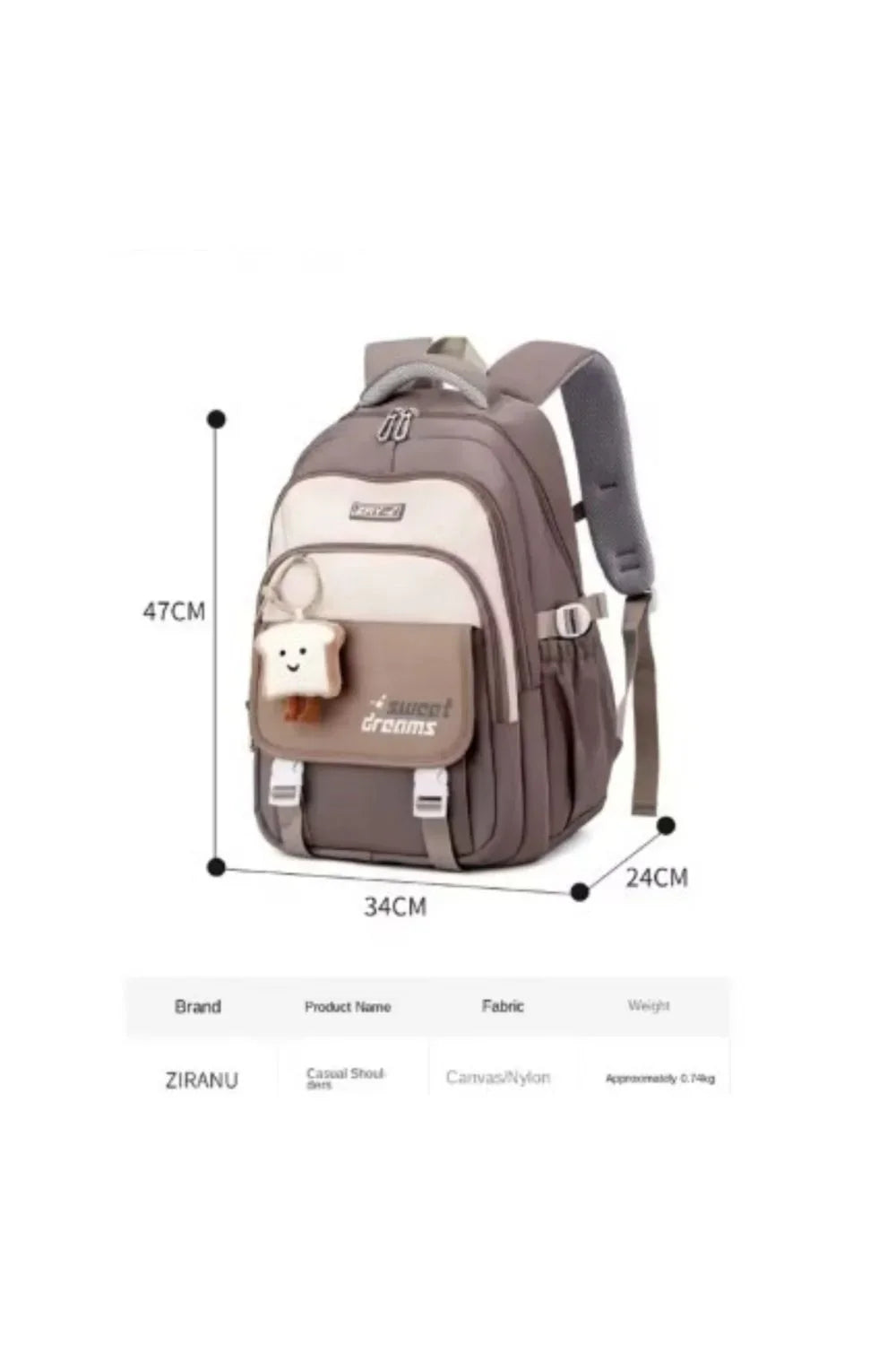 Sac à Dos d'école ZRY | Léger & Grande Capacité | POUPOU Shop