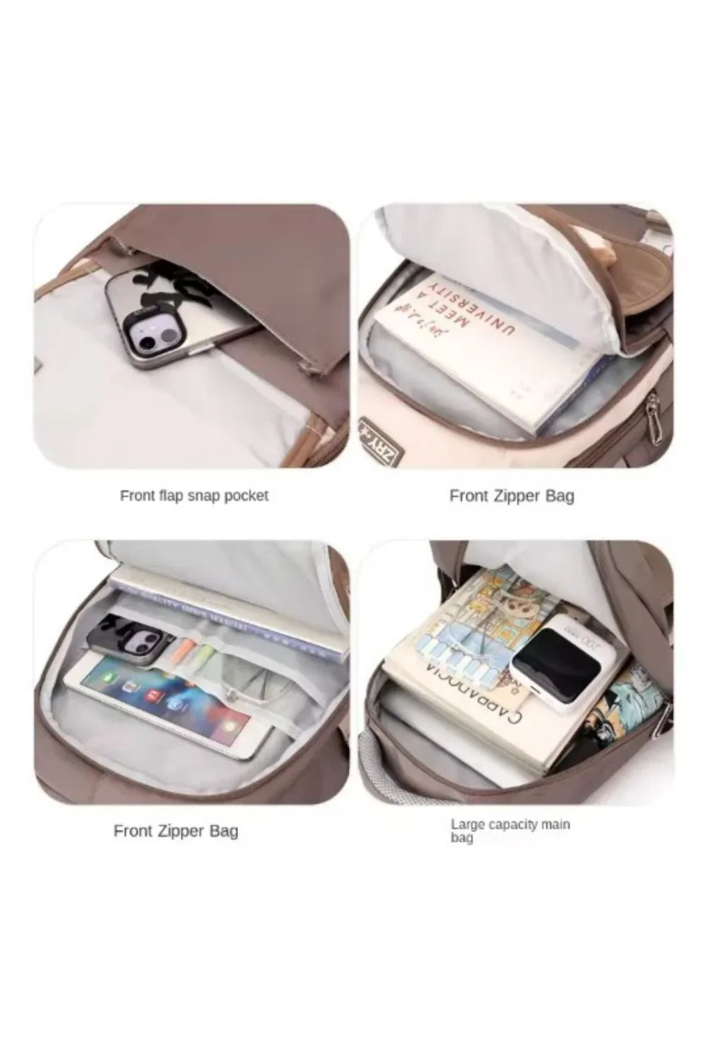Sac à Dos d'école ZRY | Léger & Grande Capacité | POUPOU Shop