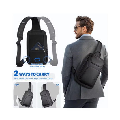 Sac Sacoche Bandoulière HK | Déperlante & iPad 11" Noir | POUPOU Shop