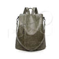 IRIS Genuine Leather Backpack | Anti-theft & Patchwork | POUPOU Shop