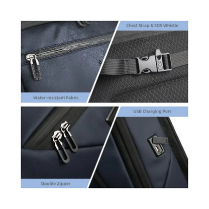 Sac à Dos d'Affaires HK | Étanche & USB | POUPOU Shop